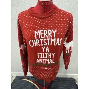 Home Alone Merry Christmas Ya Filthy Animal Ugly Sweater Sz Small